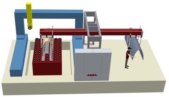 Table unit of vacuum heads